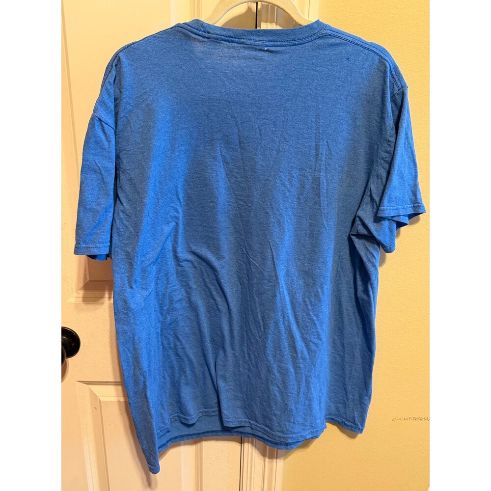 Looney Tunes Graphic T-Shirt Blue Short Sleeve Crew Neck Characters Adult XL - Picture 3 of 7